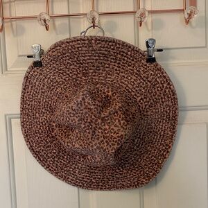 Aerie Leopard Print Sun Hat
